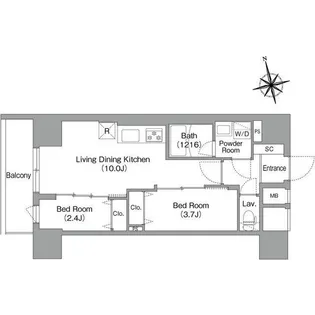 コンフォリア・リヴ南砂町EAST【3階】の間取り