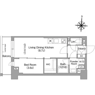 ウエリスアーバン住吉WEST【3階】の間取り