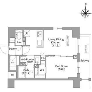 ウエリスアーバン住吉EAST【3階】の間取り