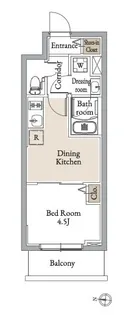 グランカーサ住吉Ⅲ【0504号室】の間取り