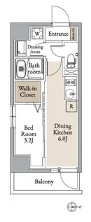 グランカーサ住吉Ⅱ【0905号室】の間取り