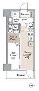 グランカーサ住吉Ⅱ【0403号室】の間取り