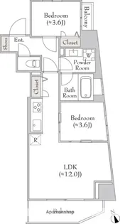ルミーク門前仲町【2階】の間取り
