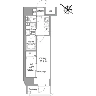 コンフォリア・リヴ茅場町【5階】の間取り