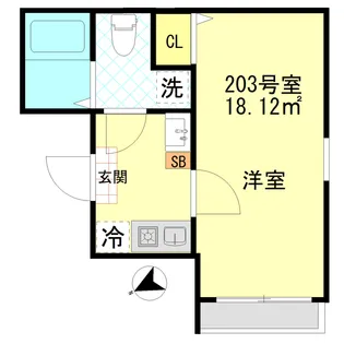 ボンボニエール一之江【2階】の間取り