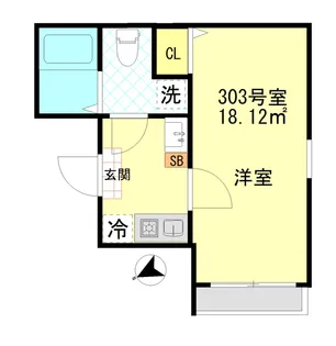 ボンボニエール一之江【3階】の間取り