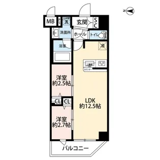 プレール・ドゥーク亀戸小村井【5階】の間取り