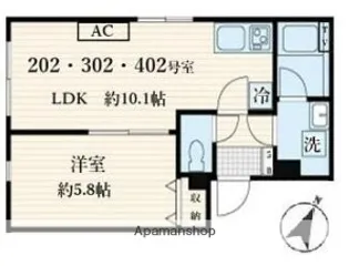 ALATO菊川【3階】の間取り