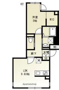 SKULD江東牡丹【2階】の間取り