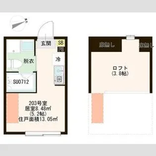 ラヴィ新小岩【2階】の間取り