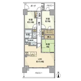 アデニウムコート木場公園【5階】の間取り