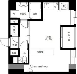 ドルチェ京橋・弐番館【12階】の間取り