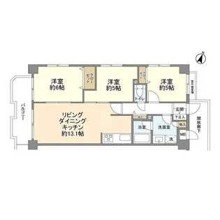 クレッセント大島【8階】の間取り