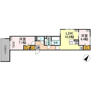 セレスティア東尾久II【2階】の間取り