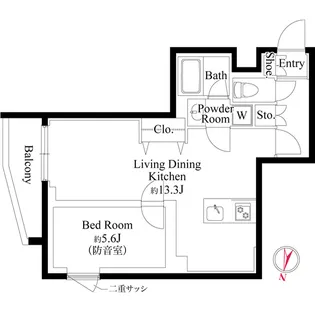 プレアスヴェルタ三ノ輪【3階】の間取り