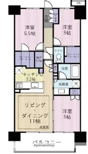 シティテラス大和エアーズコート【2階】の間取り