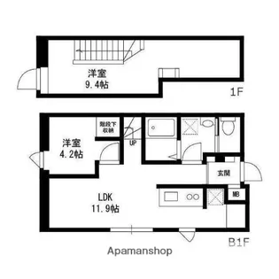 ペルアスペラ門前仲町【1階】の間取り