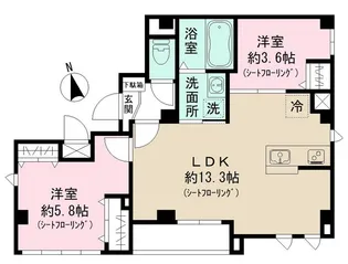 グラン ルーブル 上野【2階】の間取り