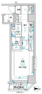 レオーネ三ノ輪【3階】の間取り