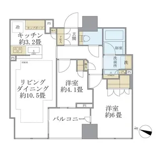 BRILLIA二番町【13階】の間取り