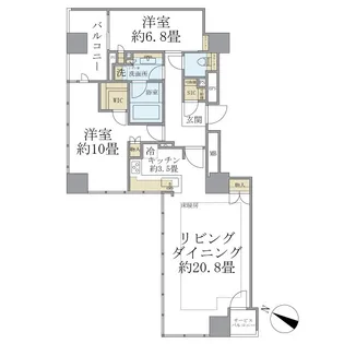 BRILLIA二番町【17階】の間取り