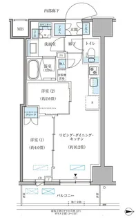 パークアクシス住吉ガーデンスクエア【5階】の間取り