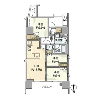 シエリア蔵前【9階】の間取り