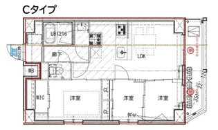 ESーGRANDE大島ガーデンテラス【4階】の間取り