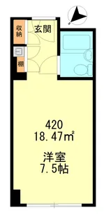 六本木ユニハウス【4階】の間取り
