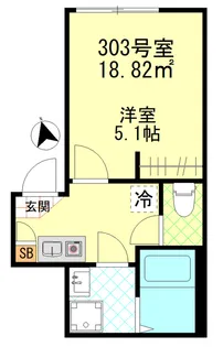 エアフォルク新小岩【3階】の間取り