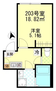 エアフォルク新小岩【2階】の間取り