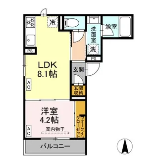 DーABANICO【3階】の間取り