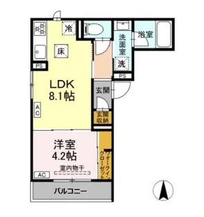 DーABANICO【1階】の間取り