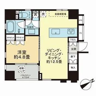 ワザック日本橋【6階】の間取り