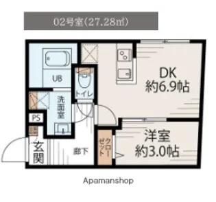 CASA LUXE大島【5階】の間取り
