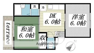 汀ハイツ【1階】の間取り