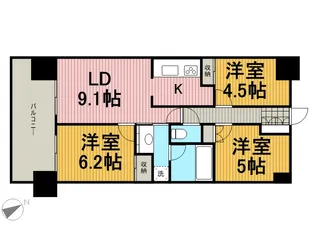 レジディア南千住【5階】の間取り
