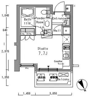 パークアクシス浅草橋【10階】の間取り