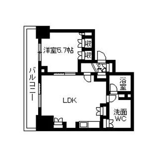 品川タワーフェイス【1209号室】の間取り