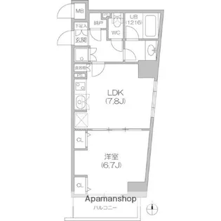 アジールコート中野坂上【4階】の間取り