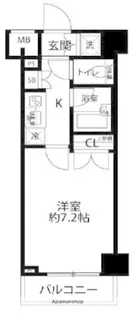 パレステュディオ新宿パークサイド【2階】の間取り