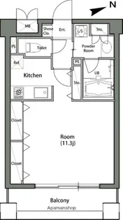 カスタリア中野【11階】の間取り