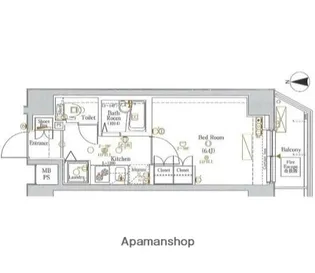 AXAS新宿タワーズイースト【14階】の間取り