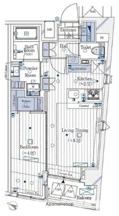 ガリシア新宿NORTH【12階】の間取り