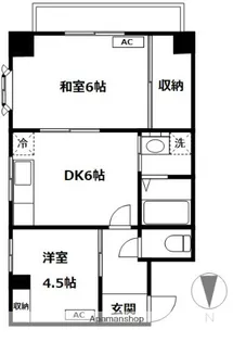 サンローゼ津田第一【4階】の間取り
