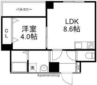 ハイリードセイフウ【8階】の間取り