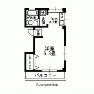 大越ビル【302号室】の間取り