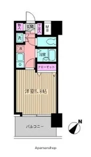 ビイルーム新宿【4階】の間取り