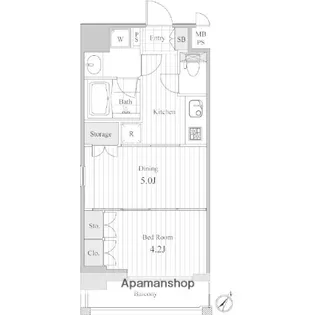 NCRE 新宿中央公園【501号室】の間取り