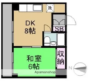 カリブ山宮【602号室】の間取り
